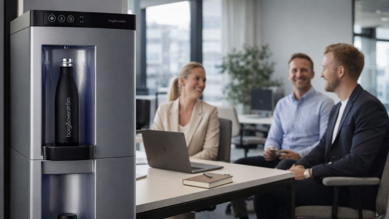 Vanndispenser på kontoret