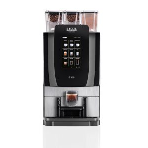 Gaggia G100 kaffemaskin sett forfra med latte macchiato